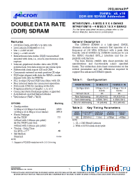 Datasheet MT46V16M16 manufacturer Micron